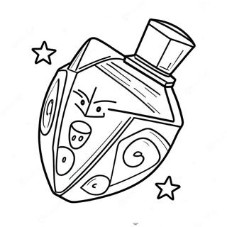 Colorful Dreidel With Stars Coloring Page 21972-17665