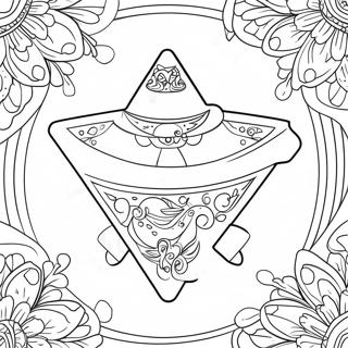 Colorful Dreidel With Stars Coloring Page 21972-17666