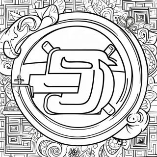 Padres Team Logo Coloring Page 21981-17670