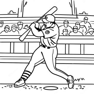 Padres Player Hitting A Home Run Coloring Page 21982-17674