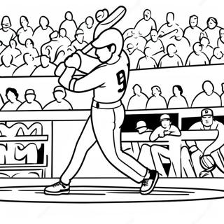 Padres Player Hitting A Home Run Coloring Page 21982-17676