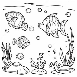 Underwater Ocean Scene Coloring Page 21991-17680