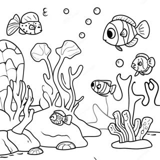 Colorful Coral Reef Underwater Coloring Page 21992-17682