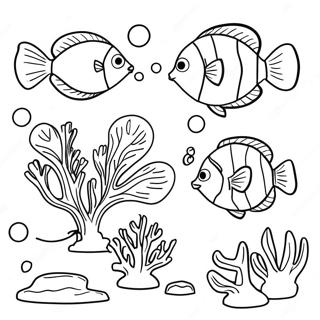 Colorful Coral Reef Underwater Coloring Page 21992-17683