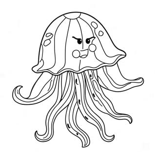 Jellyfish Coloring Page 2201-1801