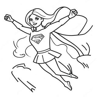 Supergirl Flying In The Sky Coloring Page 22041-17718