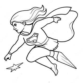 Supergirl Flying In The Sky Coloring Page 22041-17719