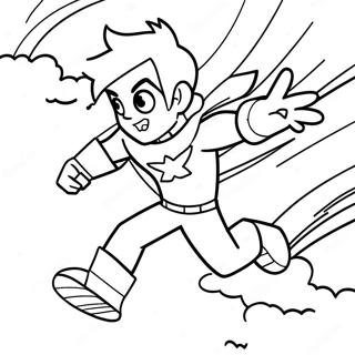 Danny Phantom Flying In The Sky Coloring Page 22062-17740