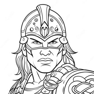 Epic Badass Warrior Coloring Page 22082-17754