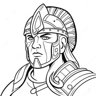 Epic Badass Warrior Coloring Page 22082-17756