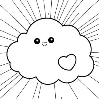 Fluffy Cloud Coloring Page 2211-1810