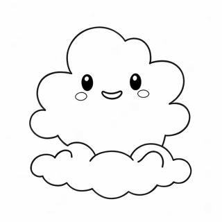 Fluffy Cloud Coloring Page 2211-1811