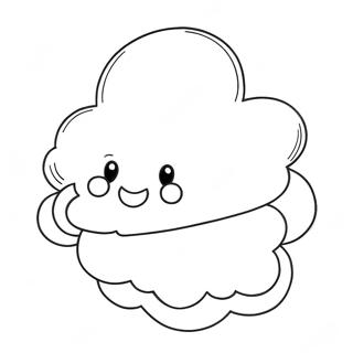 Fluffy Cloud Coloring Page 2211-1812