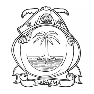 Alabama State Flag Coloring Page 22121-17784