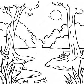 Charming Alabama Nature Scene Coloring Page 22122-17788