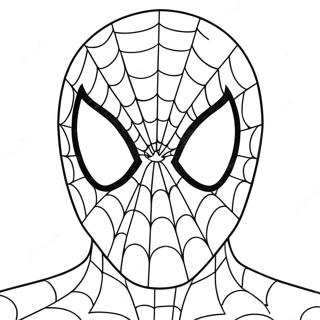 Spiderman Face Coloring Pages