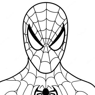 Spiderman Face Coloring Page 22131-17790