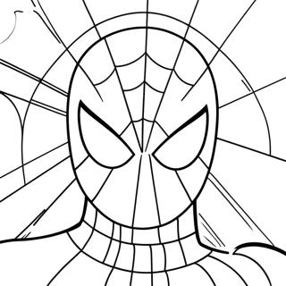 Spiderman Face Coloring Page 22131-17791