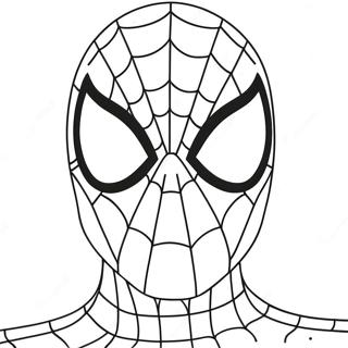 Spiderman Face Coloring Page 22131-17792