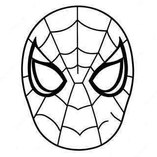 Spiderman Mask Coloring Page 22132-17794