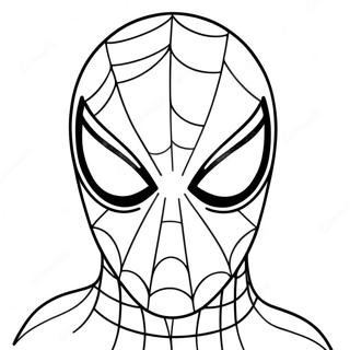 Spiderman Mask Coloring Page 22132-17796