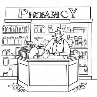 Pharmacy Coloring Page 22151-17806