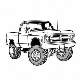 Lifted Chevy Truck Coloring Page 22161-17813