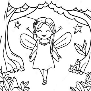 Fairy In A Magical Forest Coloring Page 22171-17825