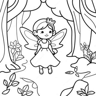 Fairy In A Magical Forest Coloring Page 22171-17828