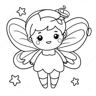 Cute Fairy With Sparkling Wings Coloring Page 22172-17822