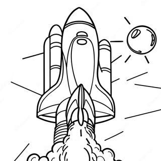 Space Shuttle Launching Into The Sky Coloring Page 22181-17834