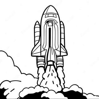 Space Shuttle Launching Into The Sky Coloring Page 22181-17835