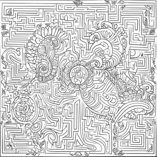 Intricate Maze Coloring Page 22192-17841