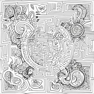 Intricate Maze Coloring Page 22192-17842