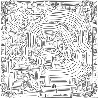 Intricate Maze Coloring Page 22192-17844