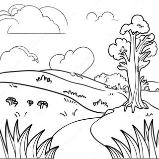 Colorful Kansas Landscape Coloring Page 22202-17849