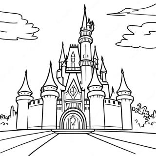 Disney Castle Coloring Page 2221-1820