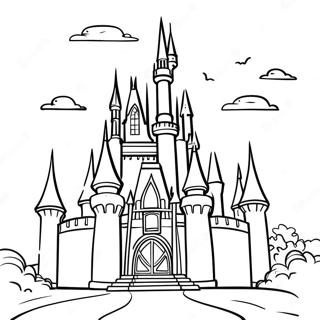 Magical Disney Castle Coloring Page 2222-1839