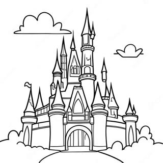 Magical Disney Castle Coloring Page 2222-1840