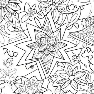 Sparkling Stars Coloring Page 22232-17873