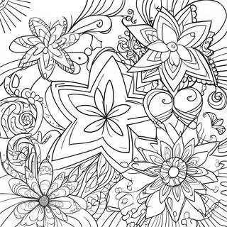 Sparkling Stars Coloring Page 22232-17874