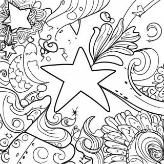 Sparkling Stars Coloring Page 22232-17875