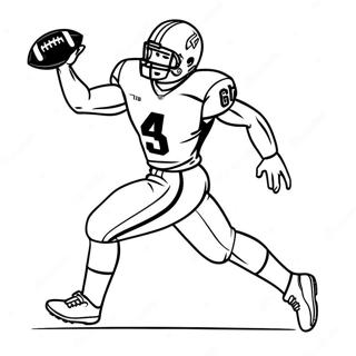 Christian Mccaffrey Running With Football Coloring Page 22242-17879