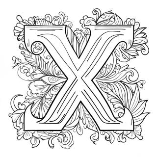 Letter X Coloring Page 22251-17890