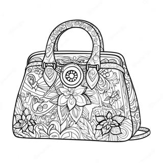 Sparkly Handbag Coloring Page 22272-17909