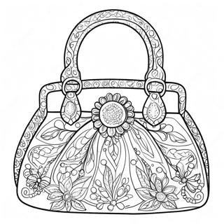 Sparkly Handbag Coloring Page 22272-17910