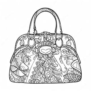 Sparkly Handbag Coloring Page 22272-17911