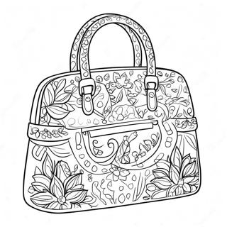 Sparkly Handbag Coloring Page 22272-17912