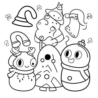 Christmas Among Us Characters Coloring Page 22291-17916