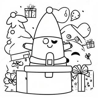 Festive Among Us Crewmates Coloring Page 22292-17923